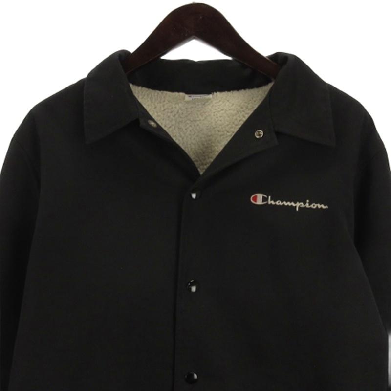 Champion（チャンピオン） 裏ボア コーチジャケット ブラック M メンズ