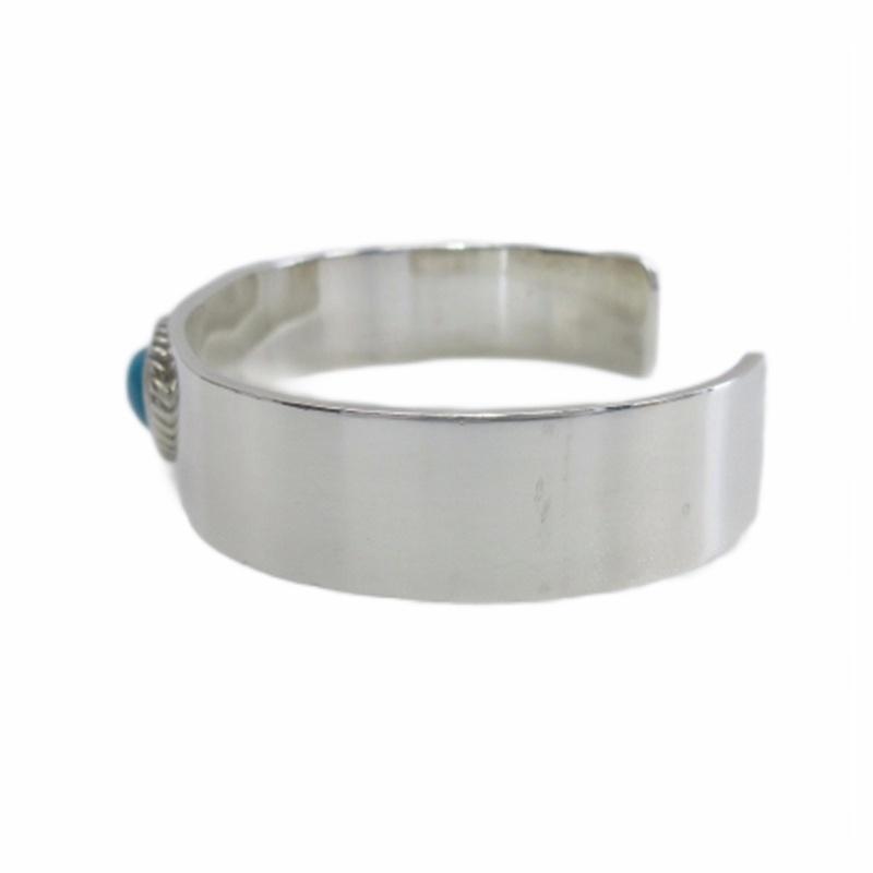 タディ&キング TADY&KING 銀縄 平打ち ターコイズ ブレスレット