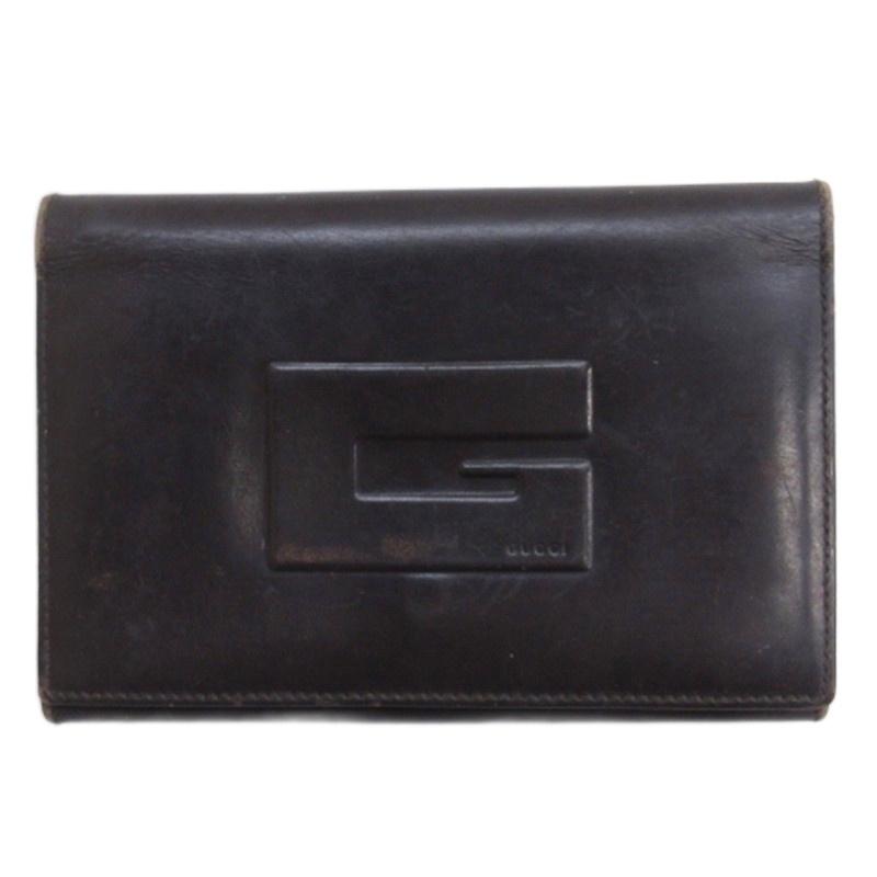 GUCCI（グッチ） レザー 三つ折り 財布 ブラウン系 レディース