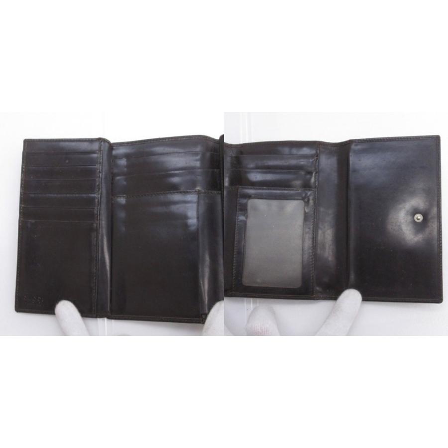 GUCCI（グッチ） レザー 三つ折り 財布 ブラウン系 レディース