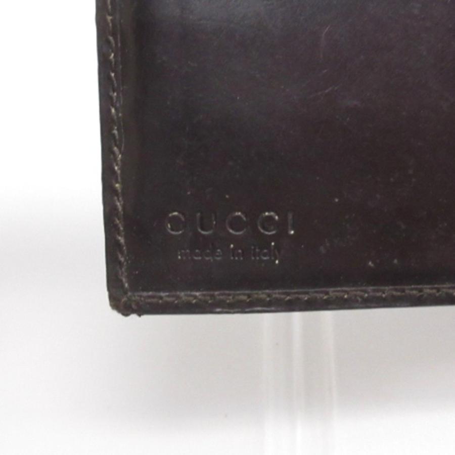 GUCCI（グッチ） レザー 三つ折り 財布 ブラウン系 レディース