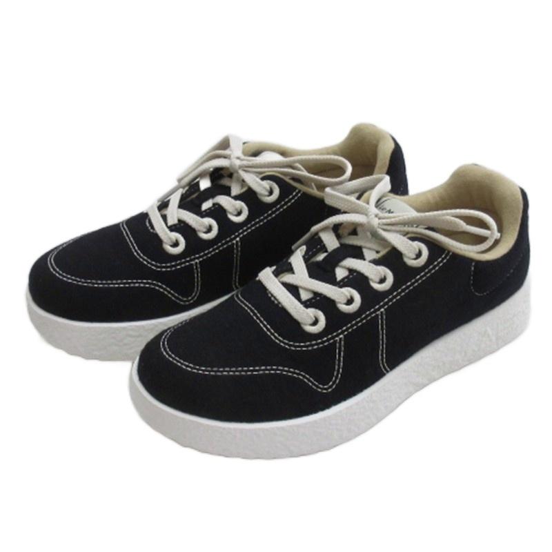 23センチ ルムトン スイート LeMouton ブラックblack×black LeMouton ルムトン】履き心地のよいメリノウールフラットシューズ