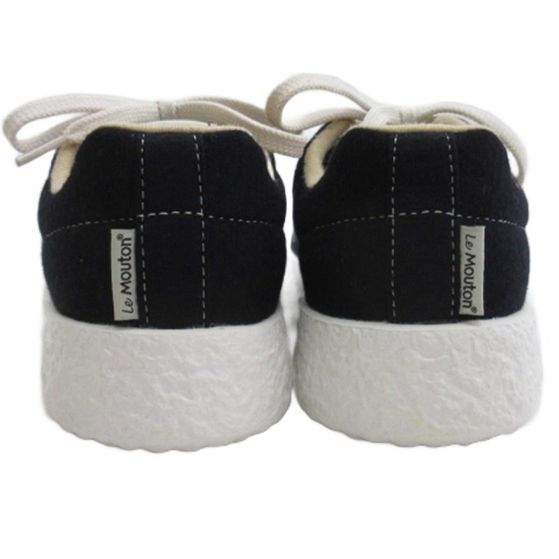 ルムトン Le Mouton スニーカー ブラック 23cm レディース : ブランド