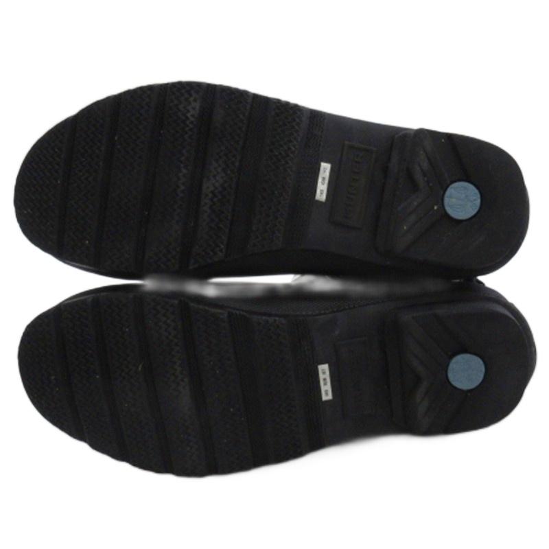 ハンター HUNTER サイドゴア レインブーツ ブラック US7 24cm □FF