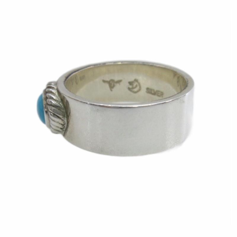 タディ&キング TADY&KING ターコイズ リング 指輪 銀縄 平打ち SILVER