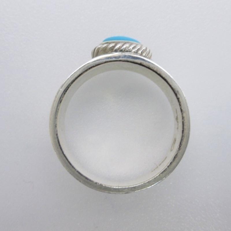 タディ&キング TADY&KING ターコイズ リング 指輪 銀縄 平打ち SILVER