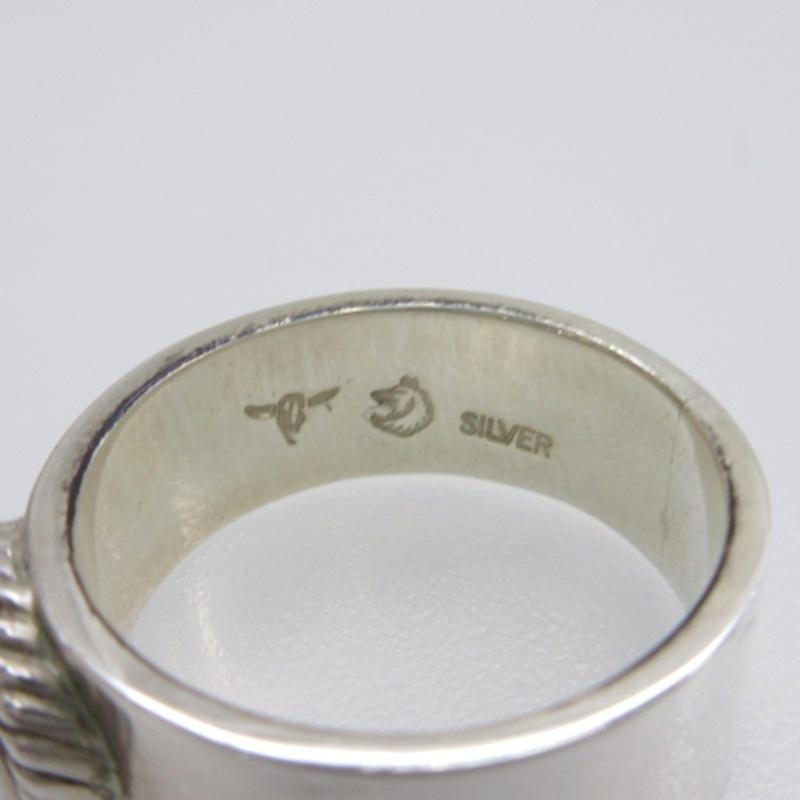 タディ&キング TADY&KING ターコイズ リング 指輪 銀縄 平打ち SILVER