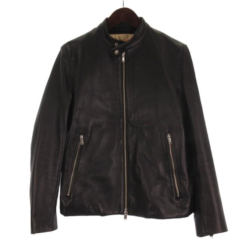 NANO universe ナノユニバース　シングルライダースジャケット 黒 ナノユニバース nano universe シングル ライダース ジャケット M