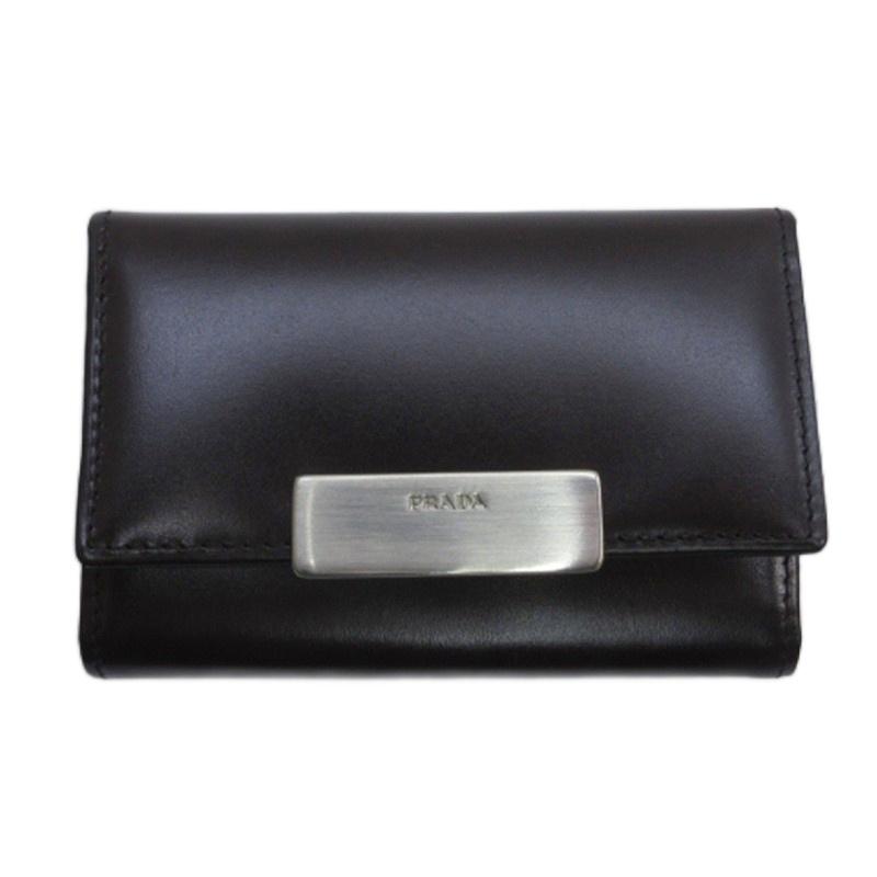 PRADA（プラダ） キーケース 6連 レザー ブラウン メンズ : ブランド