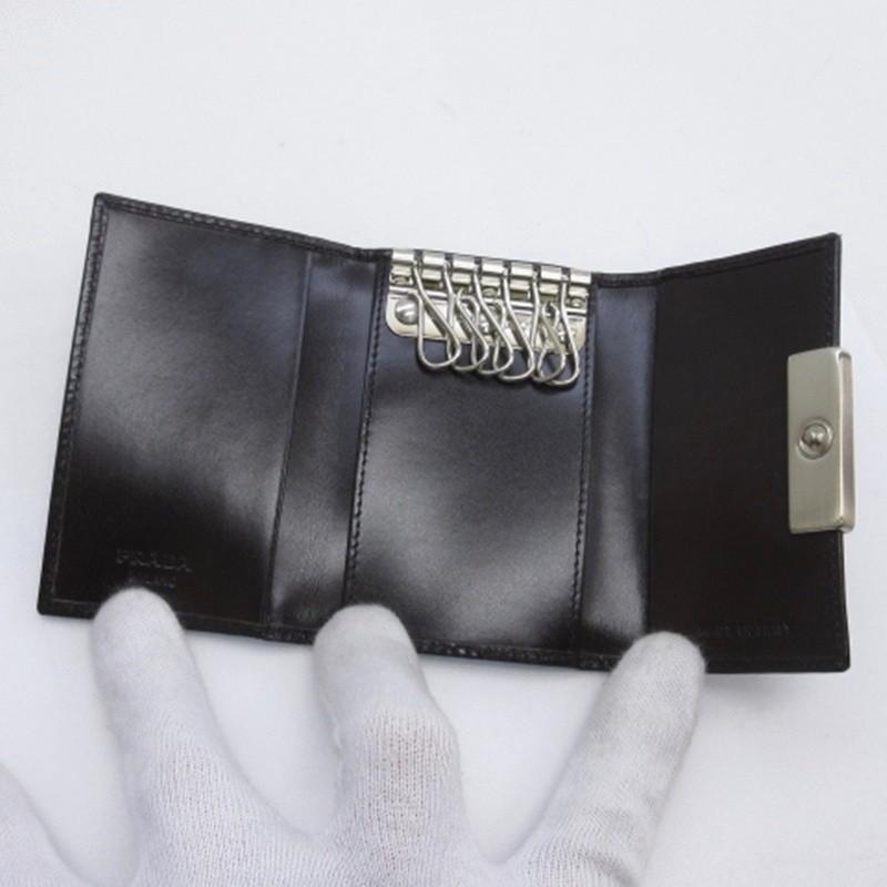 PRADA プラダ レア 6連キーケース PRADA（プラダ） キーケース 6連 レザー ブラウン メンズ : ブランド