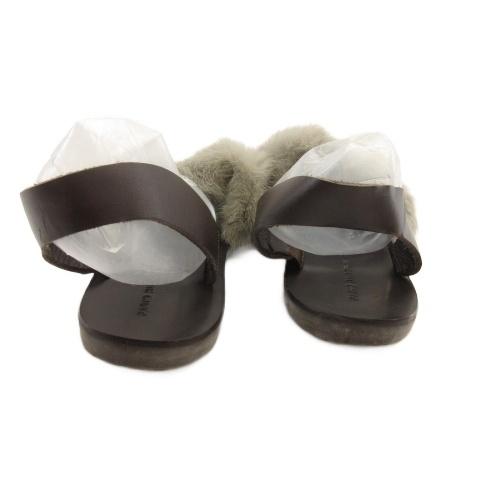 ファビオルスコーニ FABIO RUSCONI ファー サンダル フラット バック