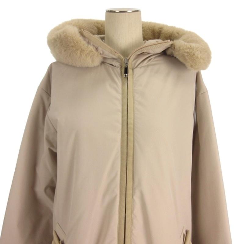 エムズグレイシー M'S GRACY 中綿コート ロング フーディ フェイク