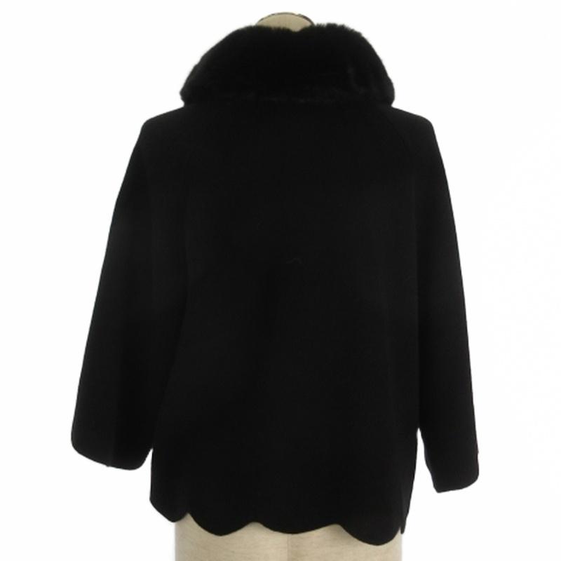 エムズグレイシー M'S GRACY カーディガン フェイクファー スカラップ