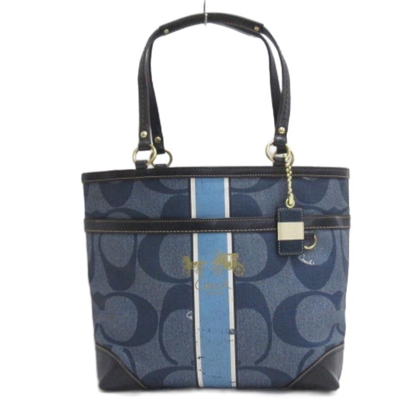 COACH（コーチ） シグネチャー トートバッグ ブルー系 □FF レディース