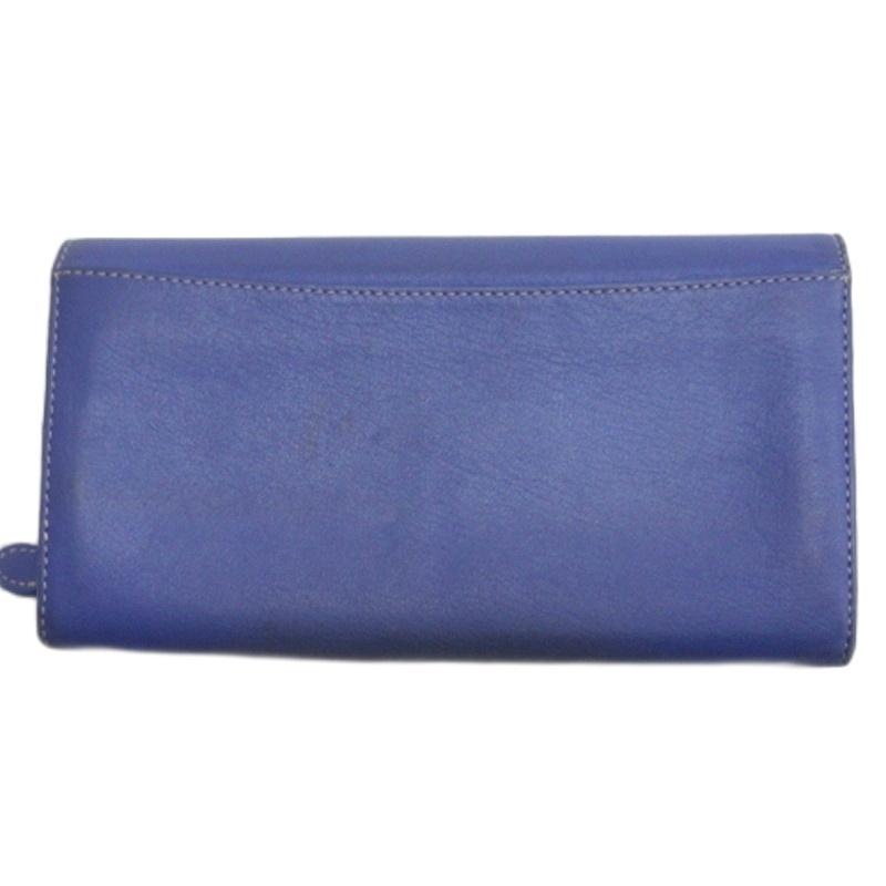 Kitamura（キタムラ） 長財布 フラップ レザー パープル系 □FF