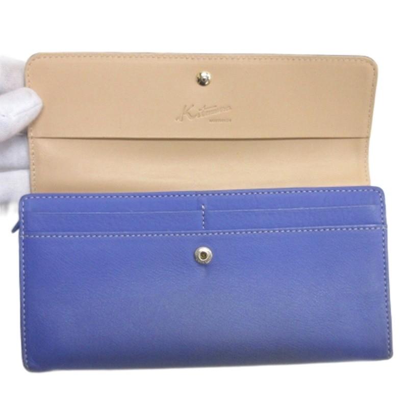 Kitamura（キタムラ） 長財布 フラップ レザー パープル系 □FF