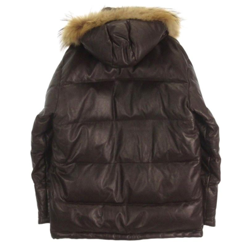 極美品 SHIPS ラムレザー ダウンジャケット ラクーンファー ブラウン M SHIPS ラムレザーダウンジャケット ラクーンファー - メルカリ