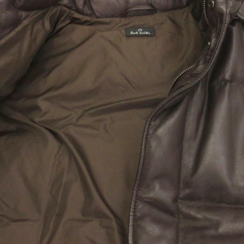 PaulSmith美品 希少XL 本革ポールスミス ラムレザー ダウンジャケット PS Paul Smith】【アウター】ピーエスポールスミス『レザーダウン