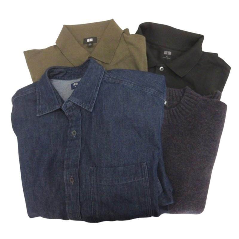 ユニクロ（UNIQLO） ニット セーター デニムシャツ 長袖 ポロシャツ 