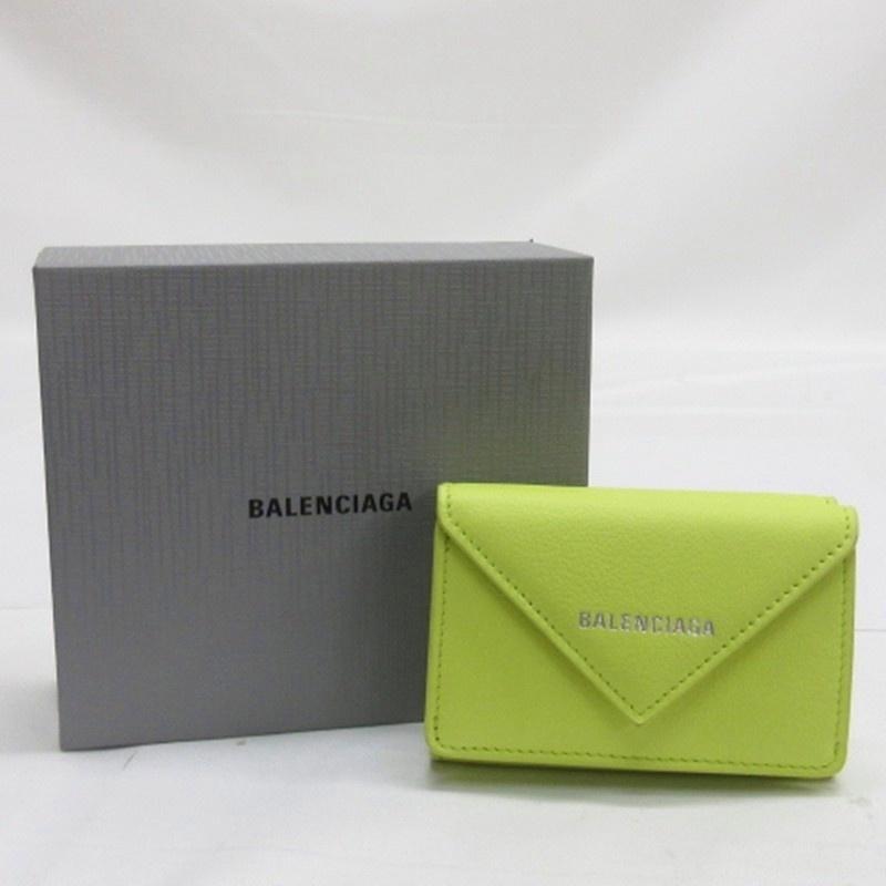 BALENCIAGA（バレンシアガ） ペーパー ミニ 三つ折り 財布 コンパクト