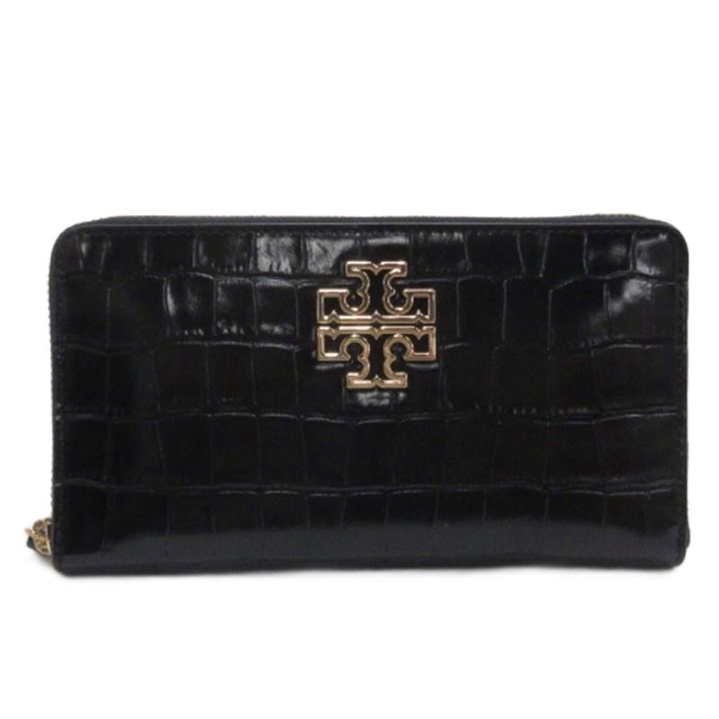 TORY BURCH（トリーバーチ） 長財布 クロコ型押し ラウンドジップ