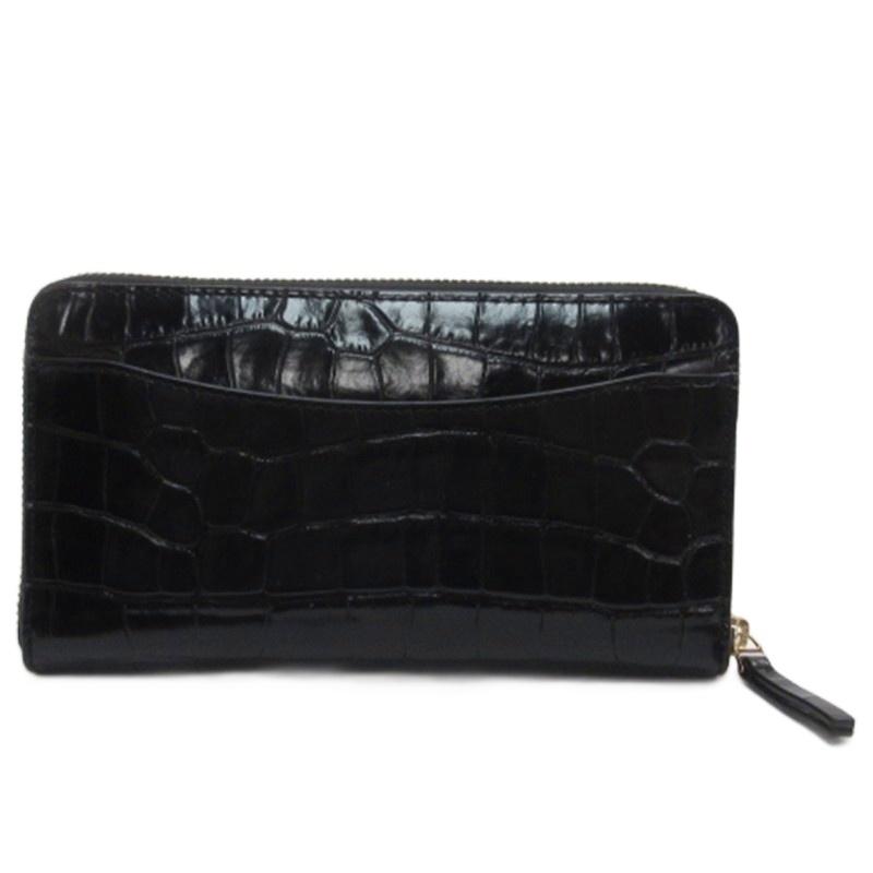 TORY BURCH（トリーバーチ） 長財布 クロコ型押し ラウンドジップ