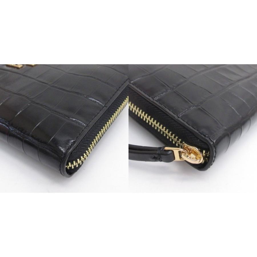 TORY BURCH（トリーバーチ） 長財布 クロコ型押し ラウンドジップ