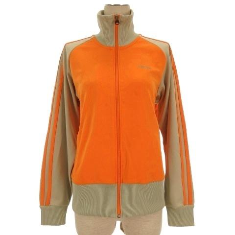 adidas（アディダス） トラック ジャケット ベージュ オレンジ M