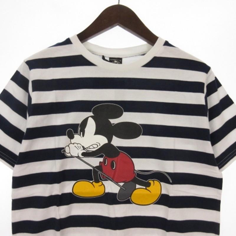 未使用品 ナンバーナイン NUMBER (N)INE タグ付き ミッキー ボーダー T 