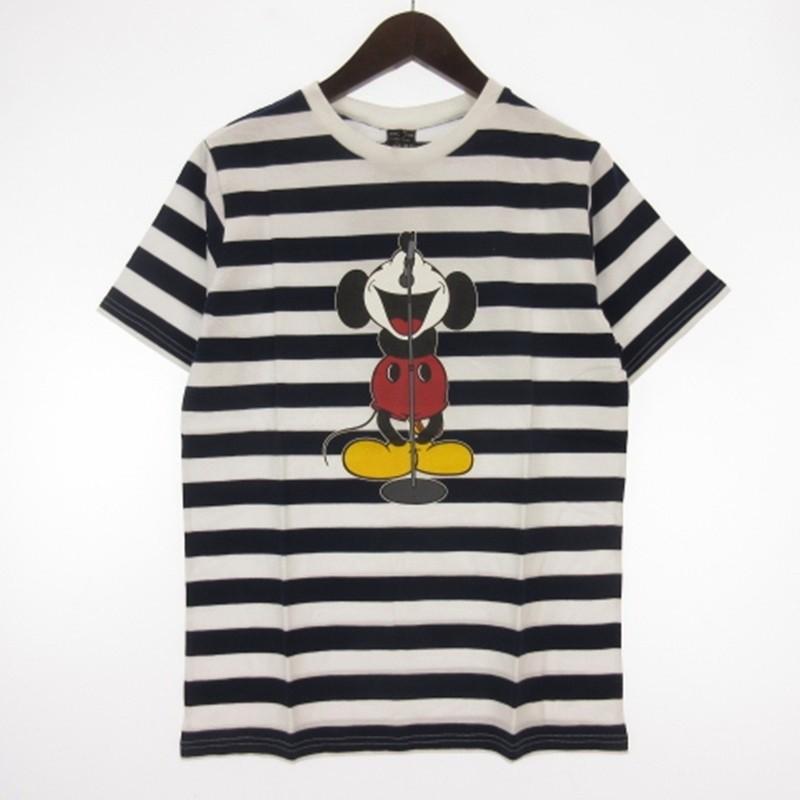 ナンバーナイン ミッキーマウス Tシャツ 半袖 サイズ3 未使用品 ナンバーナイン NUMBER (N)INE タグ付き ミッキー ボーダー T