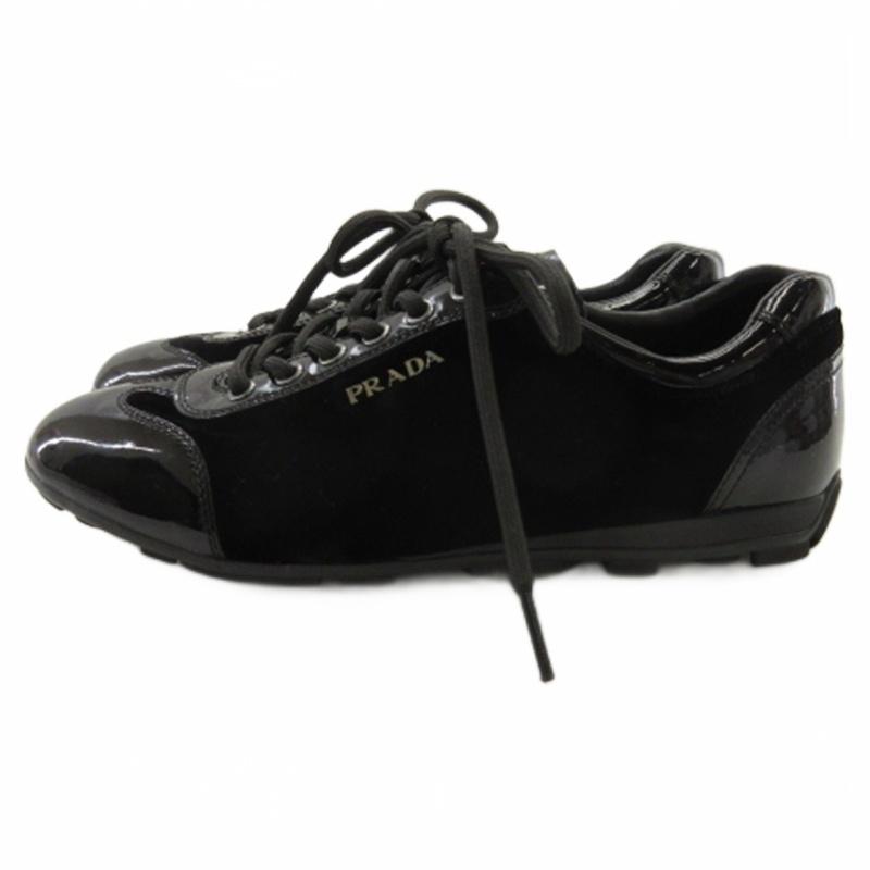 PRADA SPORT（プラダスポーツ） ロゴ ベロア シューズ スニーカー