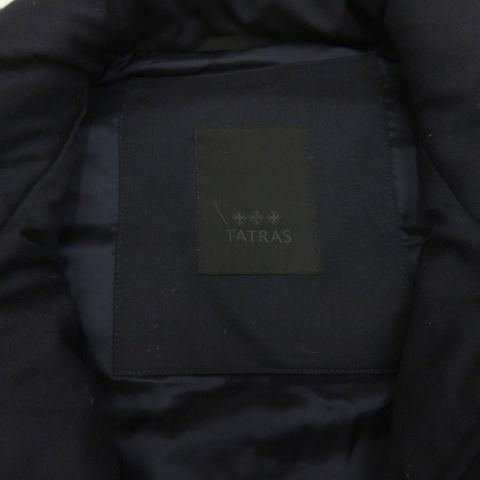 美品 03サイズ TATRAS タトラス SPIAZZO ダウンジャケット タトラス TATRAS SPIAZZO ウール 切替 ダウンジャケット 3 ネイビー