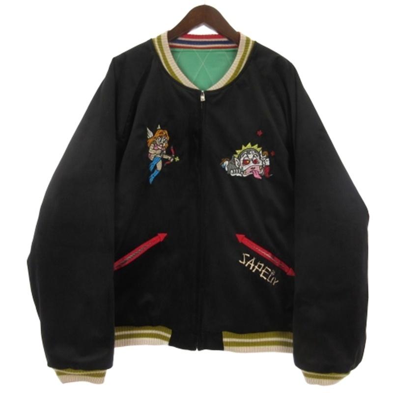 SAPEur サプール × ビックリマン バーシティ リバーシブル スカジャン 