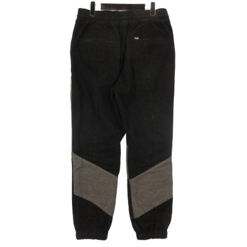 SAPEur サプール ウォッシュ加工 デニム トラック パンツ ブラック XL