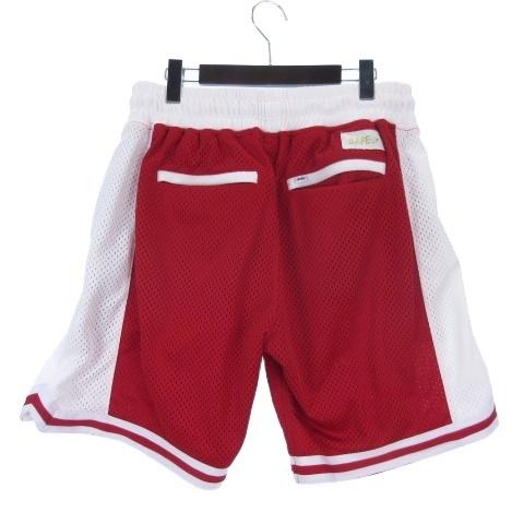 サプール SAPEur バスケット ショーツ ワッペン L レッド メンズ 