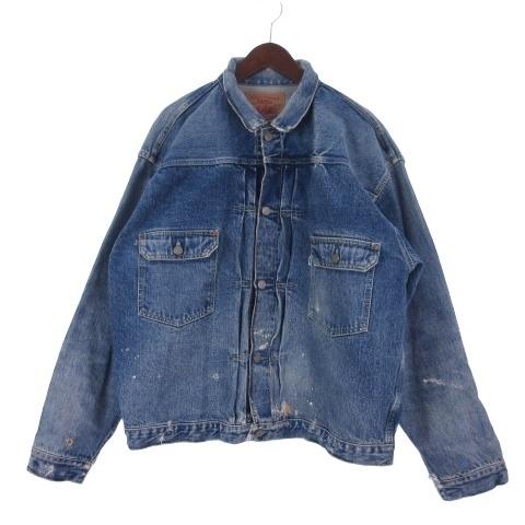サプール SAPEur デニム ダメージ ジャケット L インディゴ : ブランド 