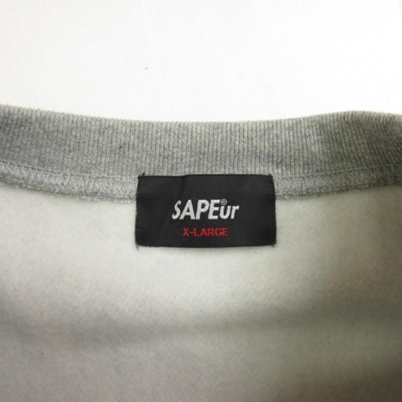 SAPEur サプール ロッドマン トレーナー スウェット 裏起毛 グレー XL 