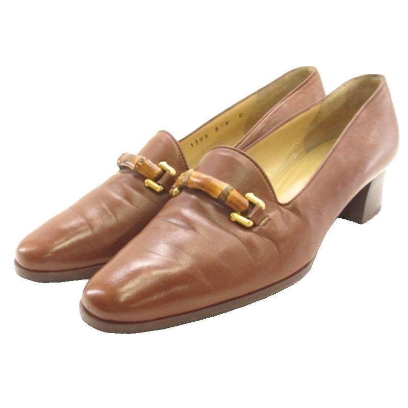 GUCCI（グッチ） バンブー ビット ローファー レザー ブラウン 23.5 
