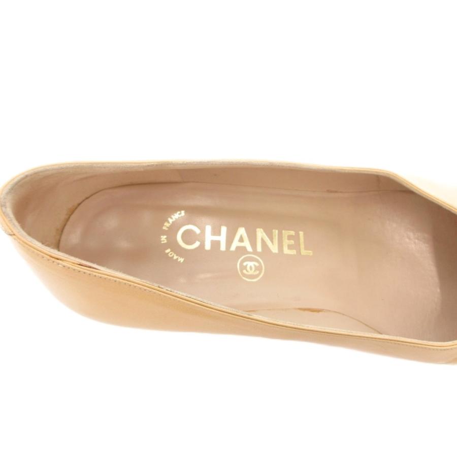 CHANEL（シャネル） パンプス チャンキーヒール バイカラー レザー 37