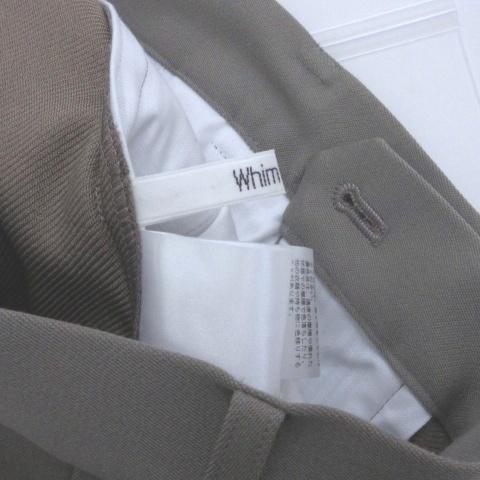 未使用品 ウィムガゼット Whim Gazette タグ付き 25AW ワイド タック パンツ WGZ1052402A0003 グレージュ 38 レディースの画像