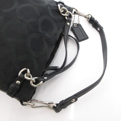 COACH（コーチ） オプアート ショルダーバッグ 黒 ブラック オプアート