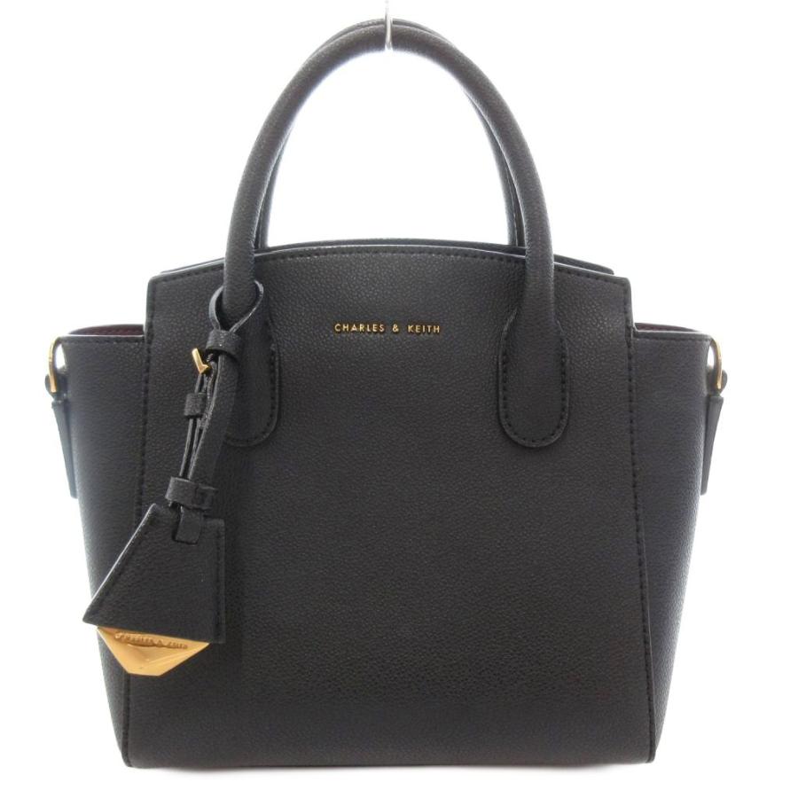 チャールズ&キース CHARLES&KEITH ダブルトップハンドル バッグ トート 