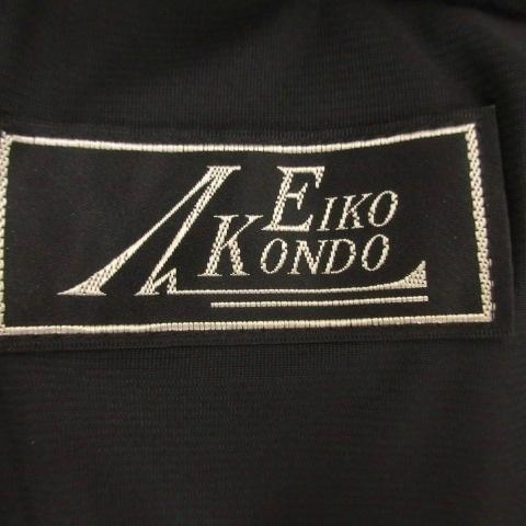 エイココンドウ EIKO KONDO 異素材 切替 メッシュ スカート ブラック 
