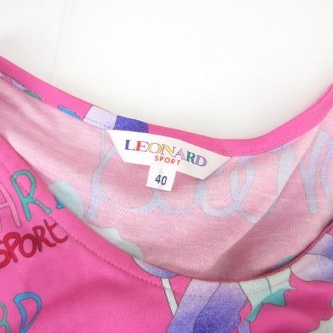 レオナールスポーツ LEONARD SPORT 花柄 ロゴ 長袖 カットソー 40