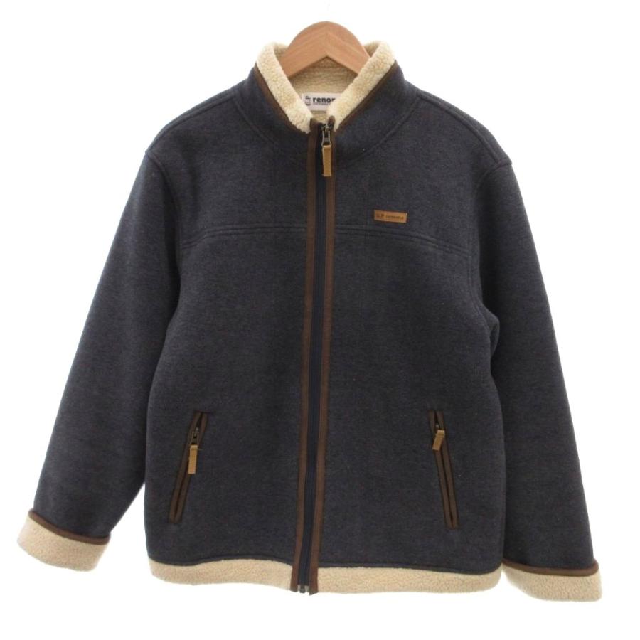 レノマ renoma ジャケット ブルゾン M 紺 ネイビー ジップアップ 