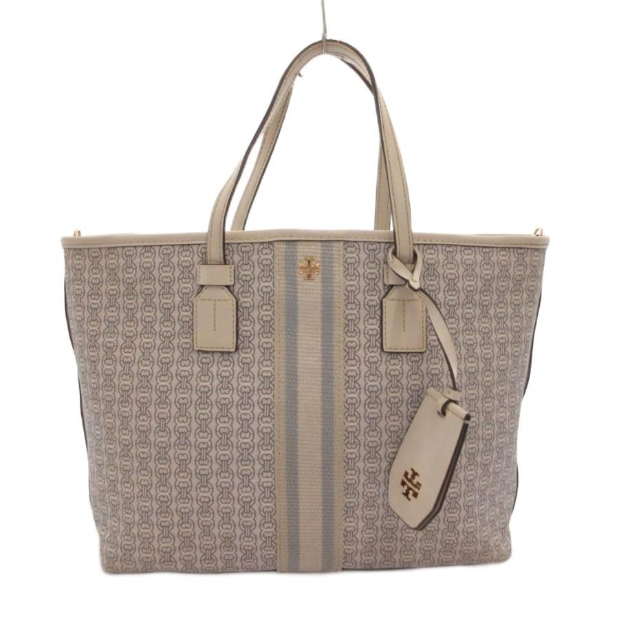 TORY BURCH（トリーバーチ） トートバッグ 白 ホワイト グレー