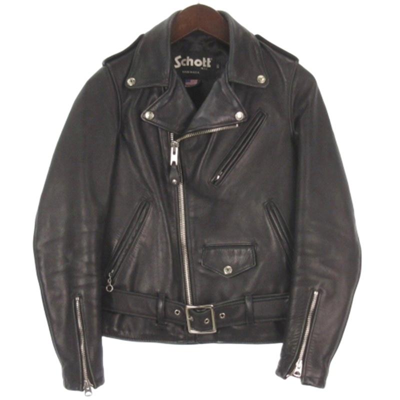 ショット SCHOTT ライダース ジャケット 7478 USA製 ブラック XS