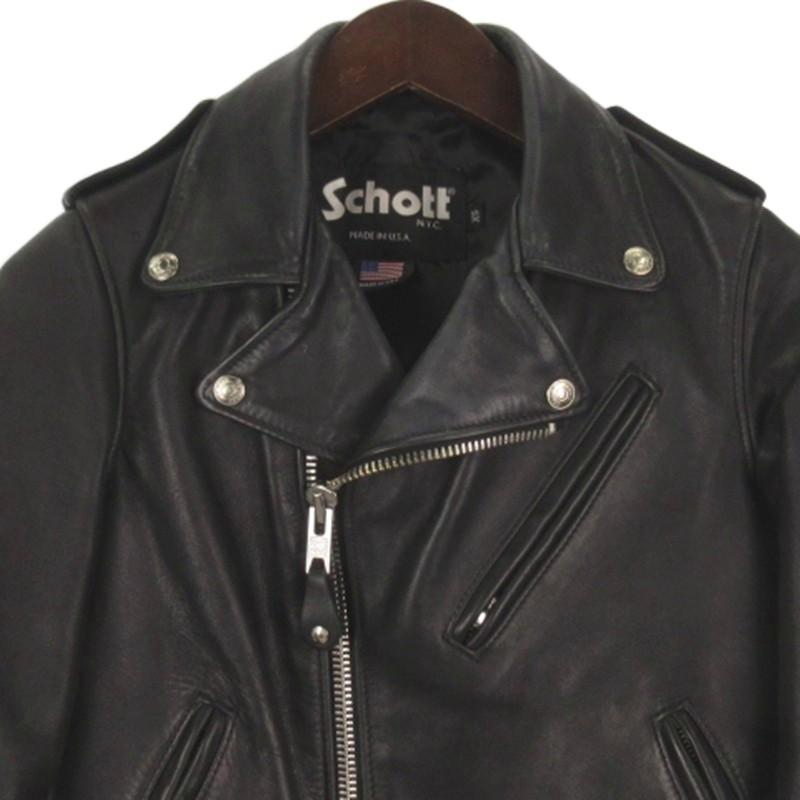 ショット SCHOTT ライダース ジャケット 7478 USA製 ブラック XS