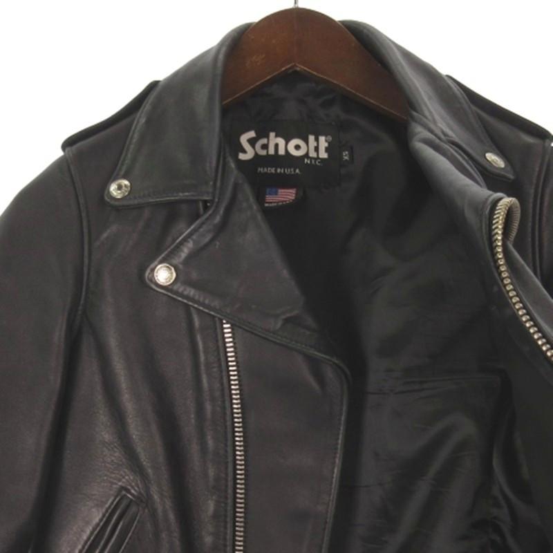 ショット SCHOTT ライダース ジャケット 7478 USA製 ブラック XS
