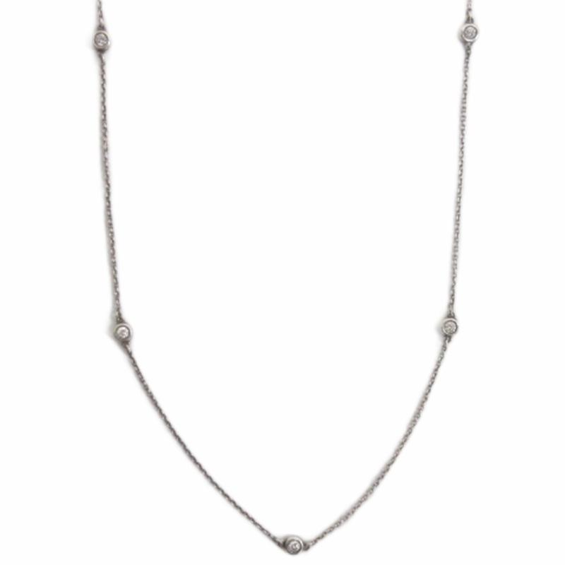 ティファニー TIFFANY & CO. バイザヤード 5P ダイヤ ネックレス 925 